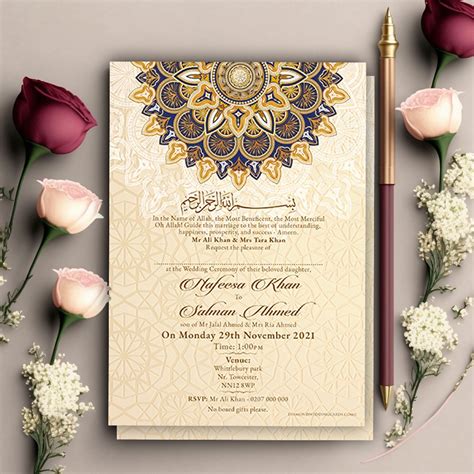 Islamic Wedding Card Ideas