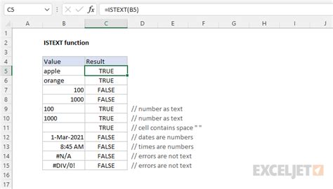 Using ISNUMBER and ISTEXT functions