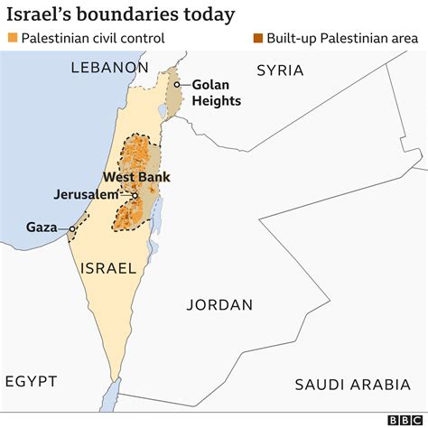 Map of Israel-Palestine border