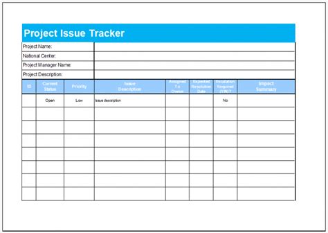 Issue Tracker Template Excel Implementation