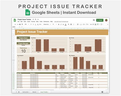 Issue Tracking Template Google Sheets