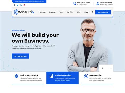 IT company website template WordPress