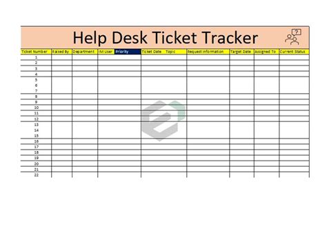 IT help desk ticket template in Google Docs