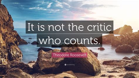 It Is Not the Critic Who Counts