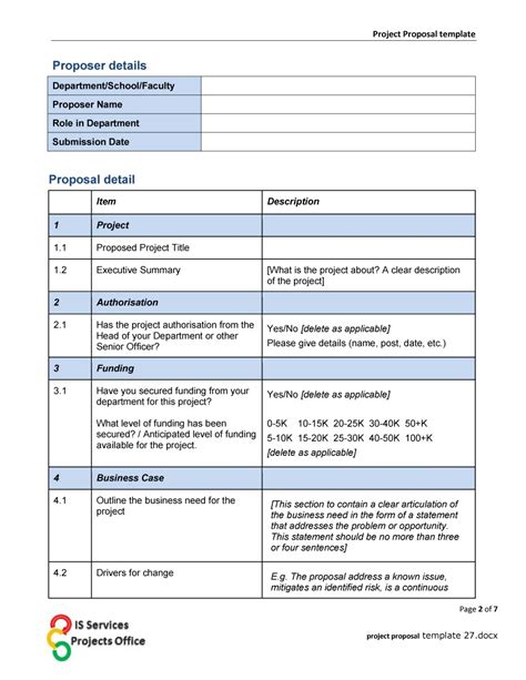 IT Project Proposal Template