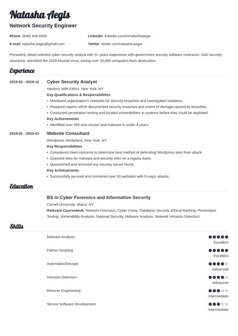 IT Security Resume Keywords