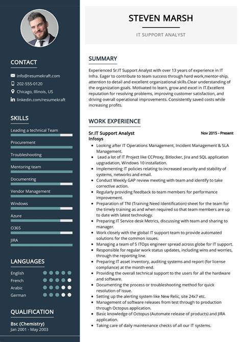 IT Support Resume Template Example