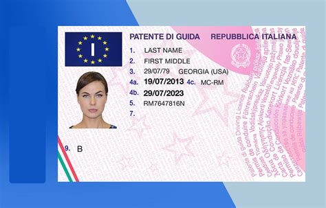 Italian Drivers License Template