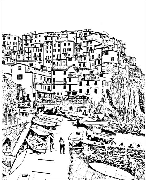 Italian Landscapes Coloring Pages