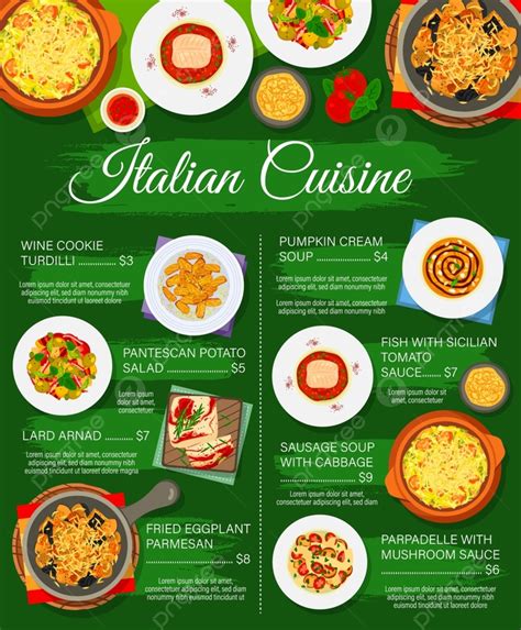 Italian Menu Template