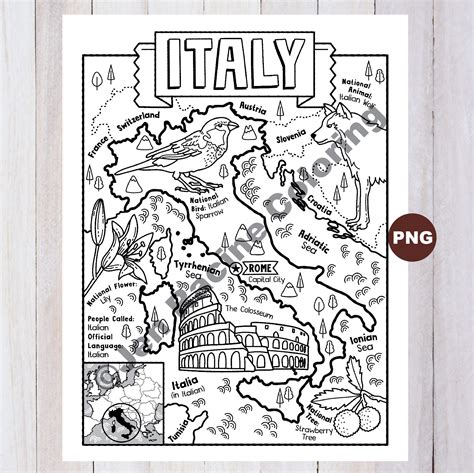 Italian Nature Coloring Pages