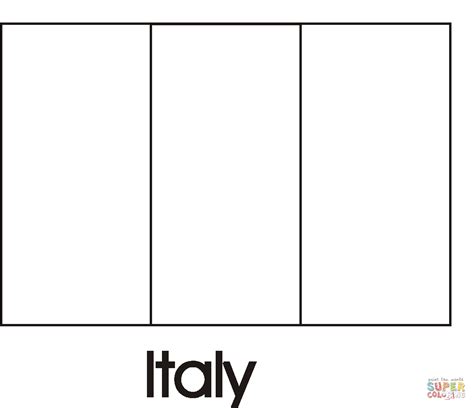 Italy Flag Coloring Page