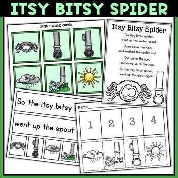 Itsy Bitsy Spider Sequence Cards