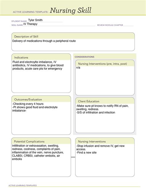 IV Therapy Template