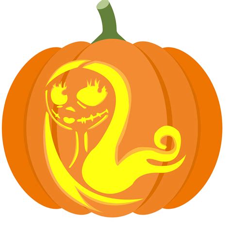 Jack and Sally Pumpkin Stencil 10