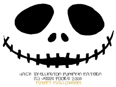 Jack and Sally Pumpkin Stencil 2