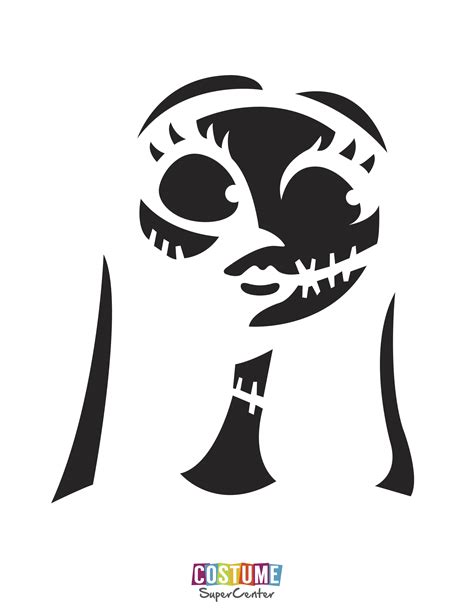 Jack and Sally Pumpkin Stencil Free Printable Template