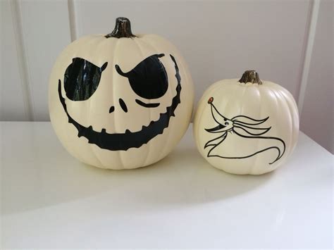 Jack Skellington and Zero Pumpkin Carving Template