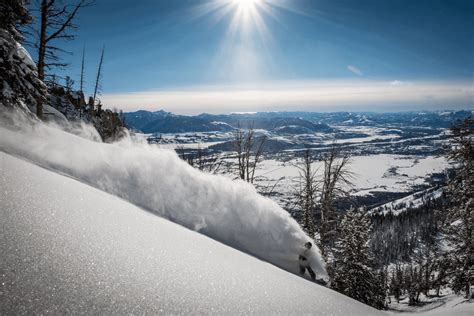 Snow-covered landscape in Jackson Hole