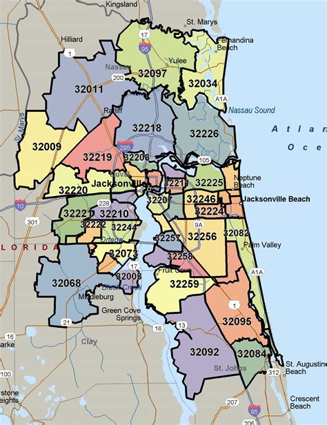 Jacksonville Zip Code Map