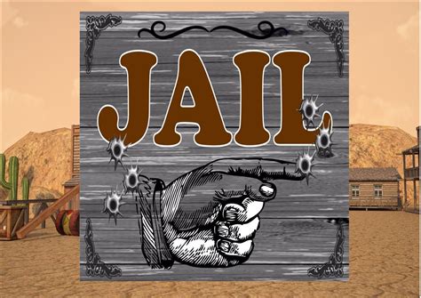 Editable printable jail sign template