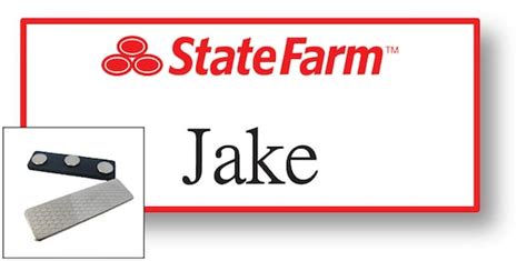 Jake from State Farm Name Tag Template 1