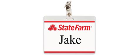 Jake from State Farm Name Tag Template