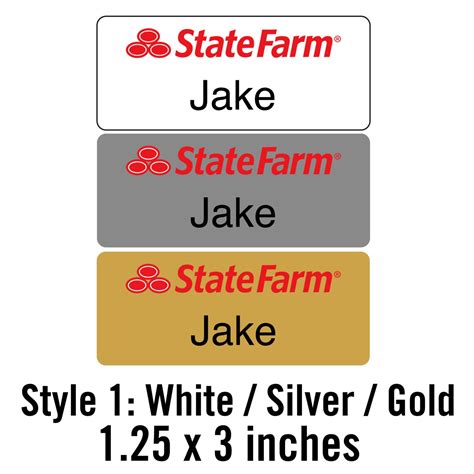 Jake from State Farm Name Tag Template 4