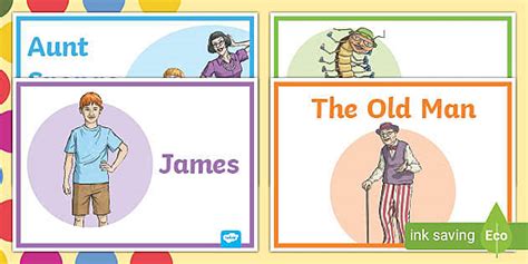 James and the Giant Peach Character Cards