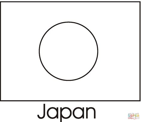 Japan Flag Coloring Page