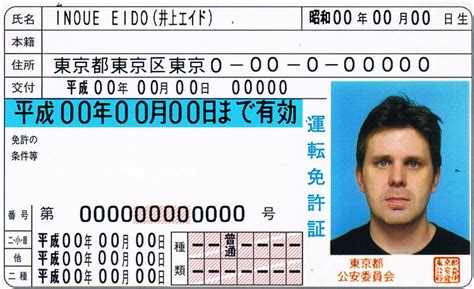 Japanese Drivers License Template