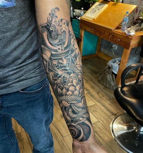 Japanese forearm sleeve tattoo