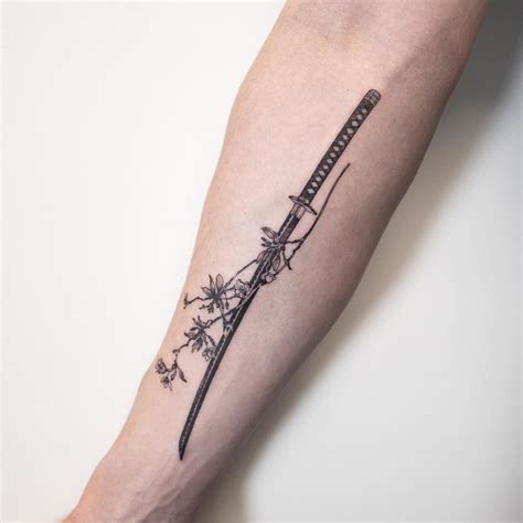 Japanese sword tattoo design