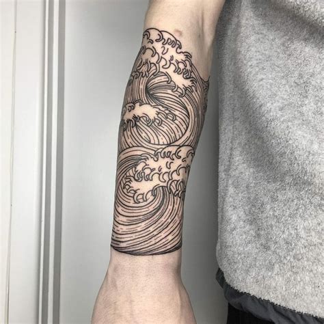 Description of Japanese Wave Arm Sleeve Tattoo