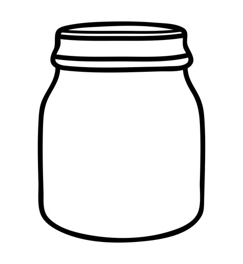 Jar Outline Printable 1