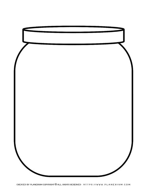 Jar Outline Printable with Notes Section