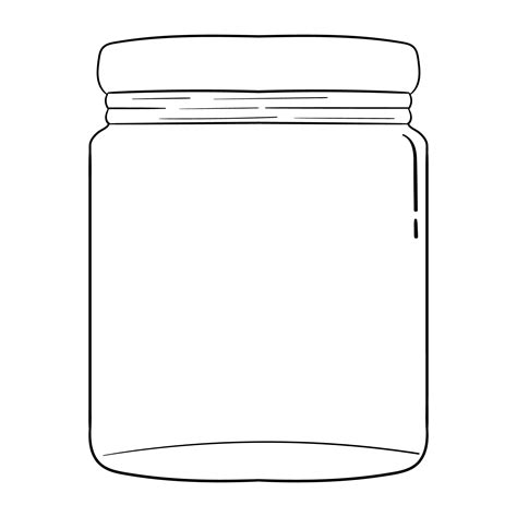 Jar Outline Template with Goal Setting Section