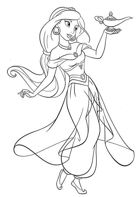 Jasmine Coloring Page for Kids