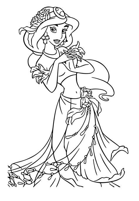 Jasmine coloring pages for adults