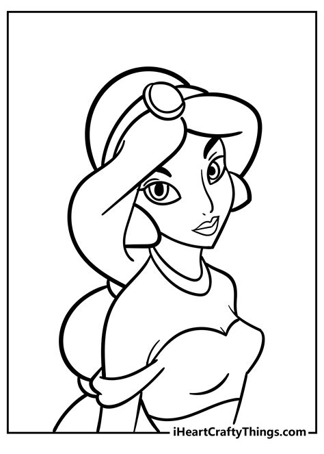 Jasmine coloring page ideas