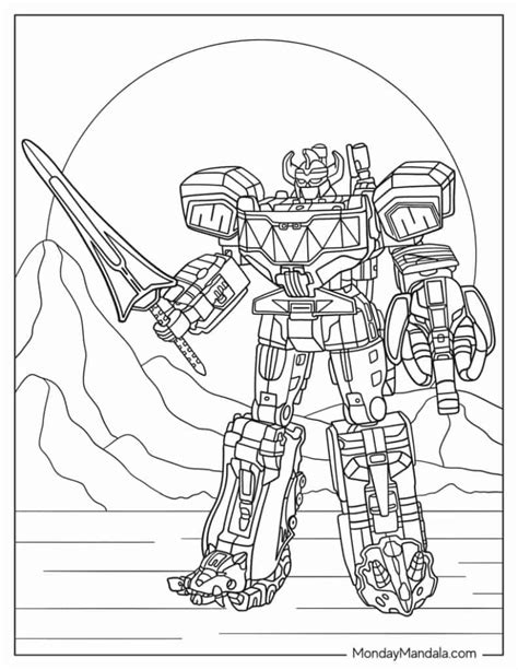 Jason and Megazord coloring page