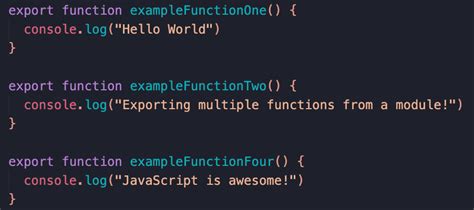 JavaScript Export Method