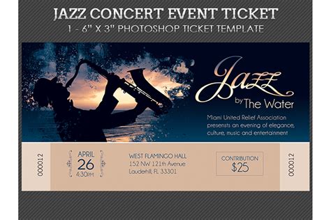 Jazz Concert Ticket Template