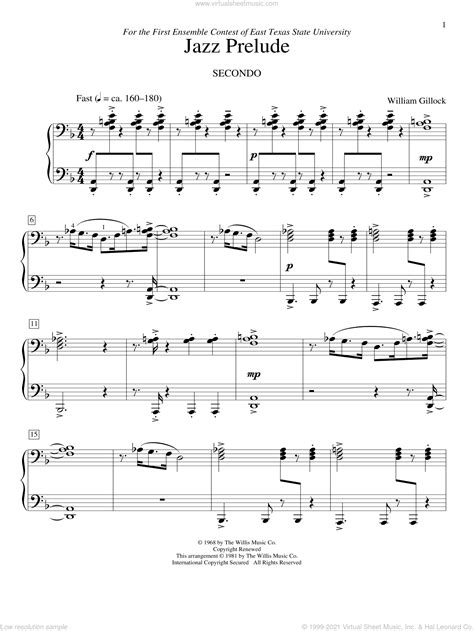 Jazz music sheet