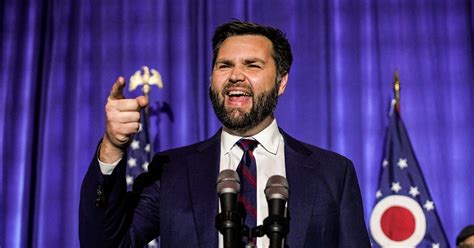 JD Vance speaking at a political rally