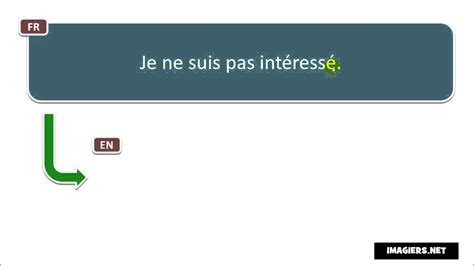 Je ne suis pas intéressé(e), a direct way to say no in French