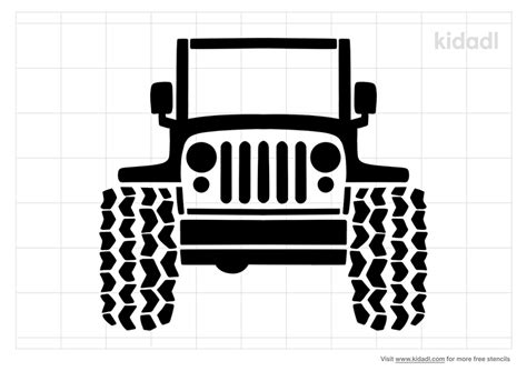 Jeep-Inspired Art Stencil Template