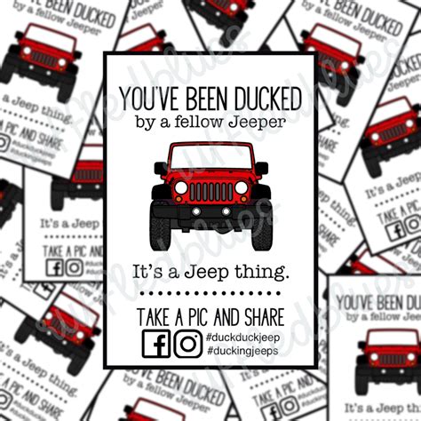 Jeep Wrangler duck tag