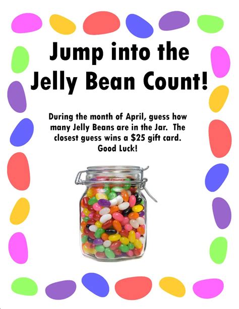 Jelly Bean Jar Guessing Game Template 3