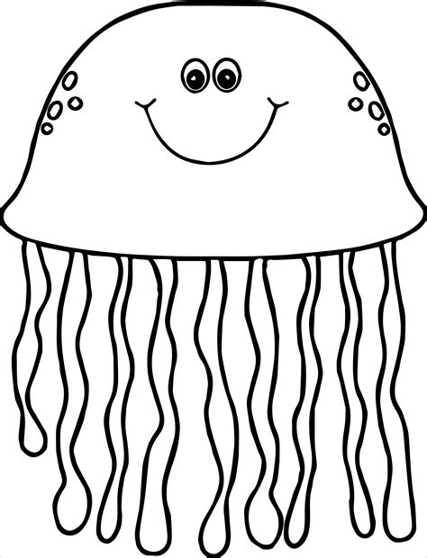 Jellyfish coloring pages for kids